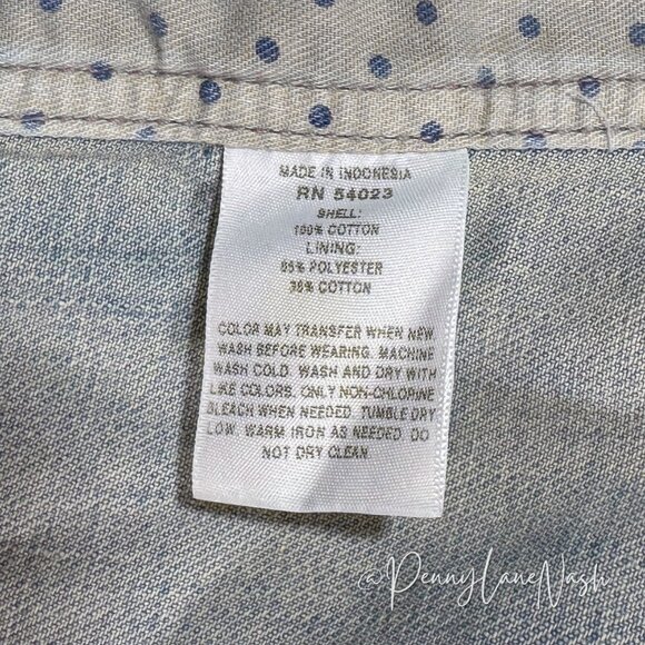 NWT Gap 1969 Denim Biker Jacket Beach Blue Size Medium - Picture 7 of 13